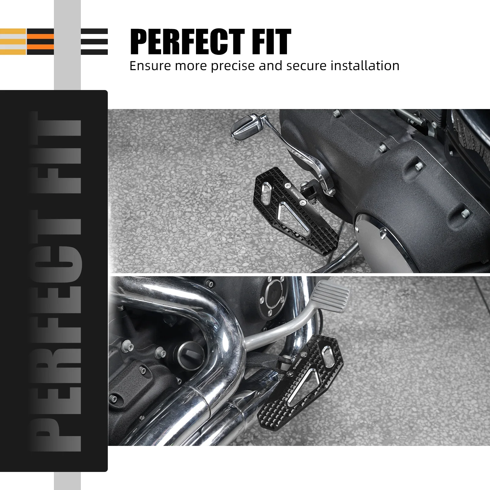 Für Harley Dyna Street Bob FXDB Fahrer-Fußrasten Hintere Bremspedale Gangschaltung Low Rider FXDL Fat Bob FXDF Super Glide – Detail 5