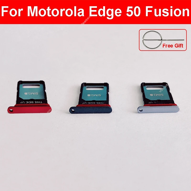 

Держатель лотка для SIM-карты для Motorola MOTO Edge 50 Fusion, слот для Sim-карты, кардридер, адаптер, замена, запасные части