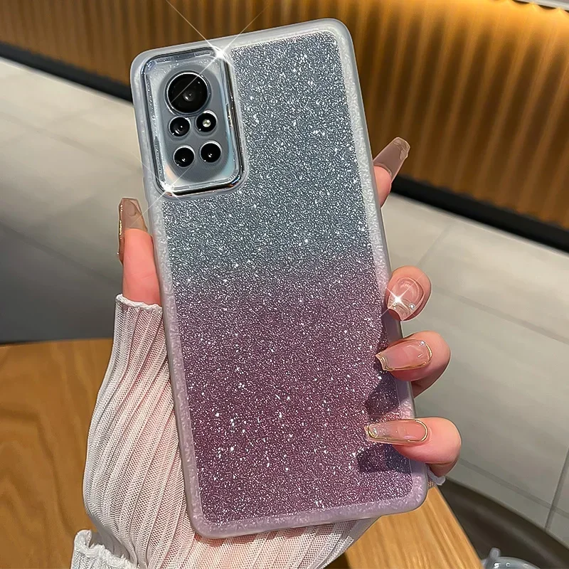 Luxury Shockproof Glitter Clear Soft Case For Xiaomi Redmi Note 13 12 12S 12C 11 11S 10 10A 10C 9T 9C A1 Lens Transparent Cover