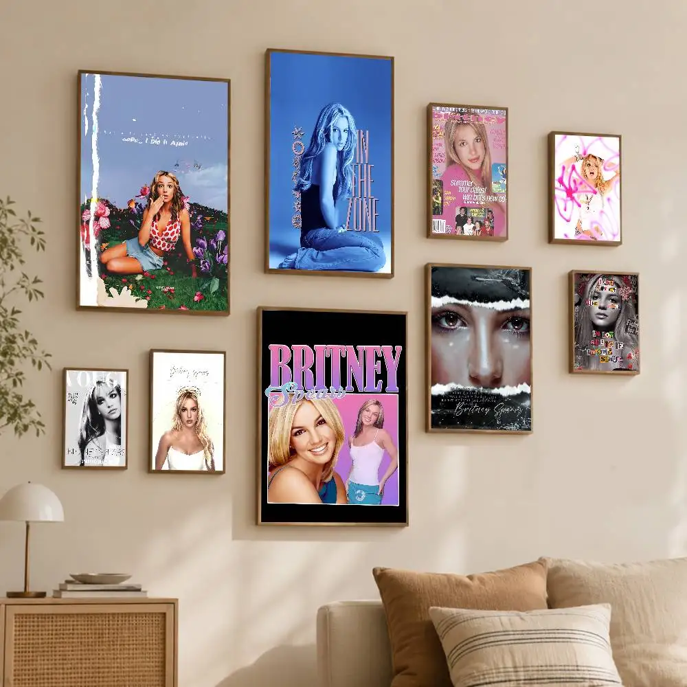 Retr-o- Sing-er- B-Br-itney Spear-s- Wall Art Canvas Painting Posters And Prints Wall Pictures Kids Room Decor No Frame