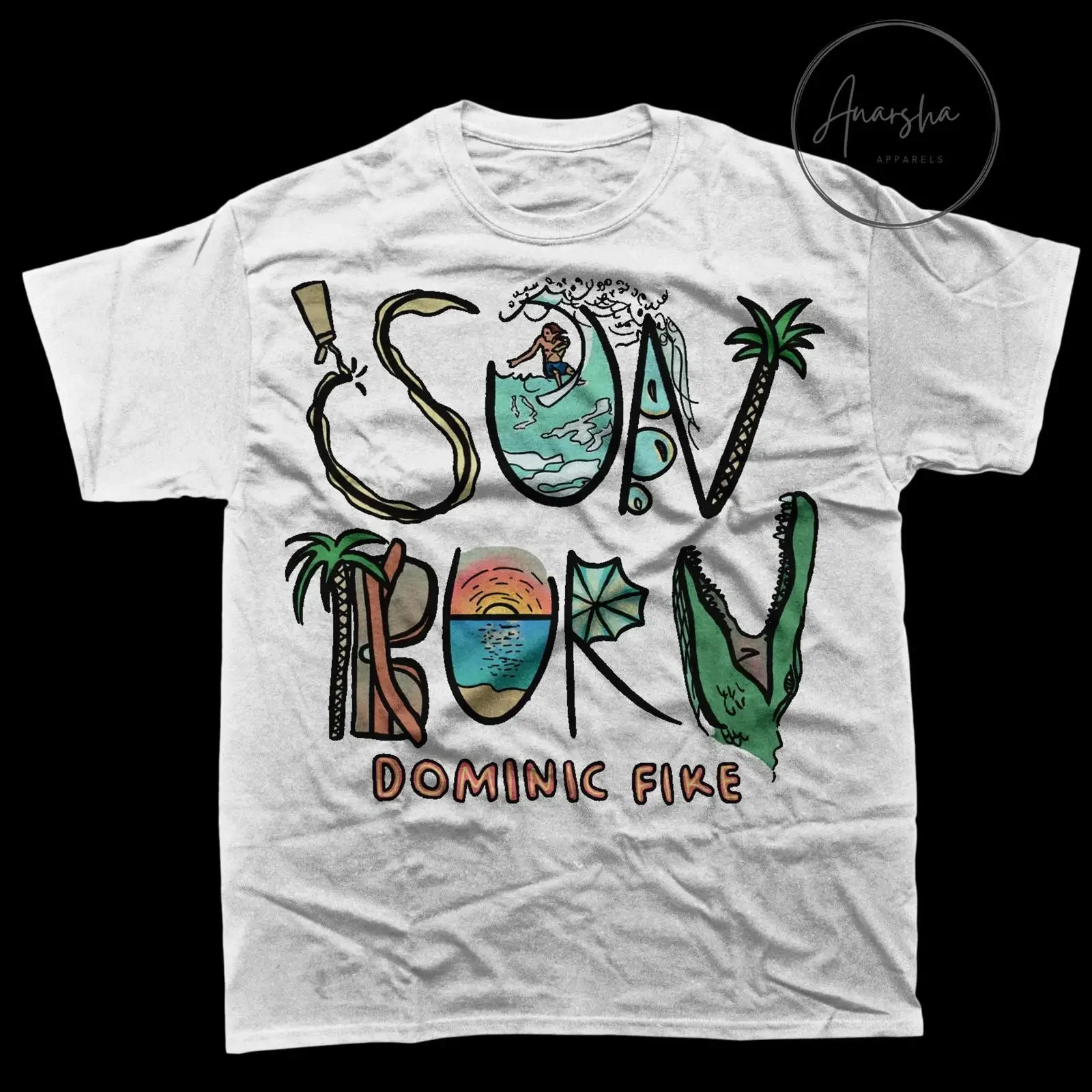 Dominic Fike Sunburn Album T Shirt Vintage  vintage Washed homme Unisex Stylish Slightly Soft designer clothes