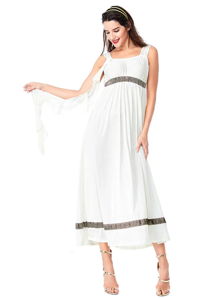 

Костюм на Хэллоуин, средневековый римский наряд, халат древней мифологии, арабский принц, сценическое представление, этническая женская мода, полиэстер