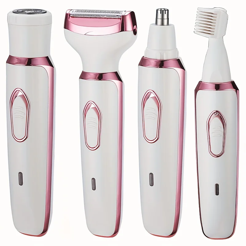 4-in-1 Silky-Smooth Electric Shaver for Women - Wet/Dry, USB Rechargeable & Portable for Full Body Use