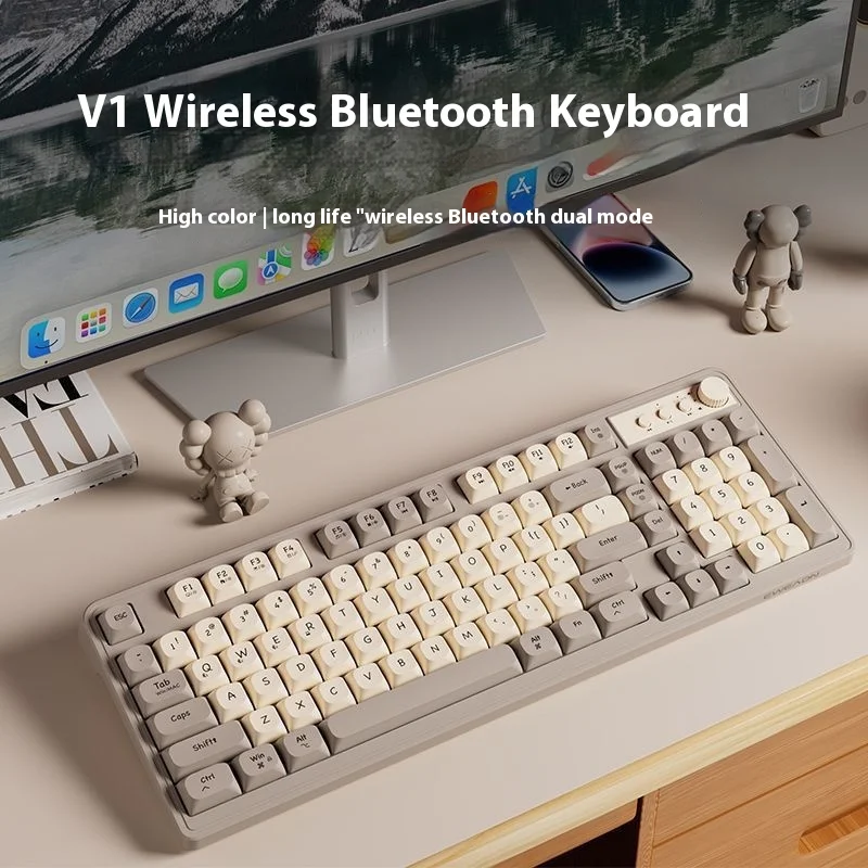 New Frontrunner V1 Bluetooth Wireless Keyboard 98 key and Mouse Mechanical Touch Silent Men's and Women's Office Computers