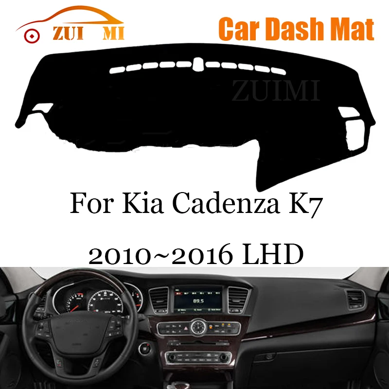 Zuimi แผ่นแผ่นรองรีด Dash สำหรับ Kia cadenza K7 2010 ~ 2016 LHD Dash Pad ที่บังแดดแผ่นรองรีด