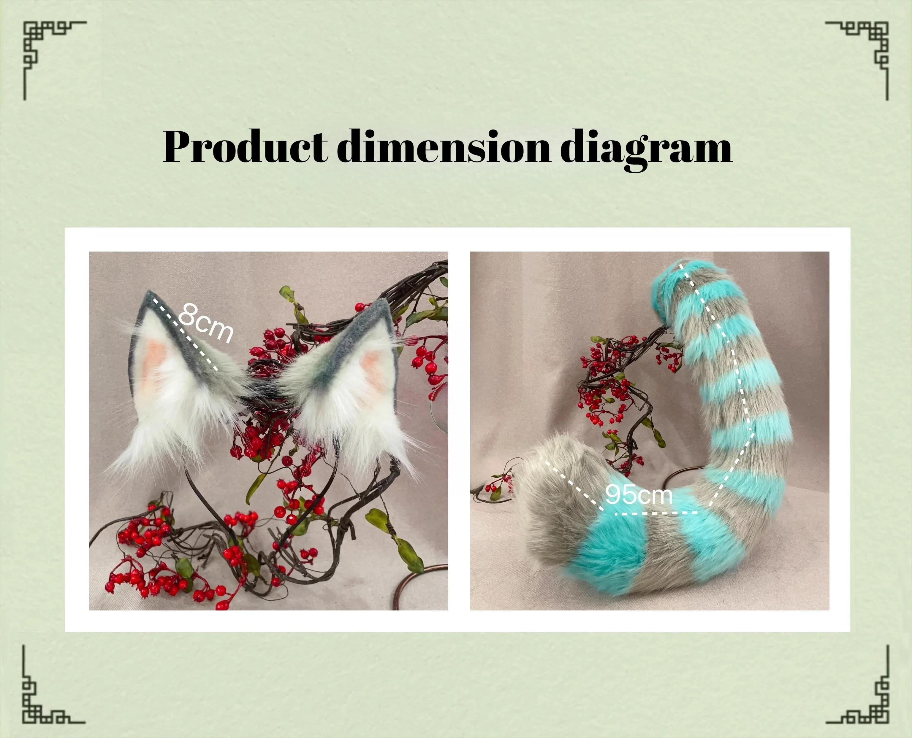New Handmade Ear Tail Animal Claw Cat DIY Cosplay Halloween Props Headband Anime Shoes and Hats Clothing Genshin Impact 5