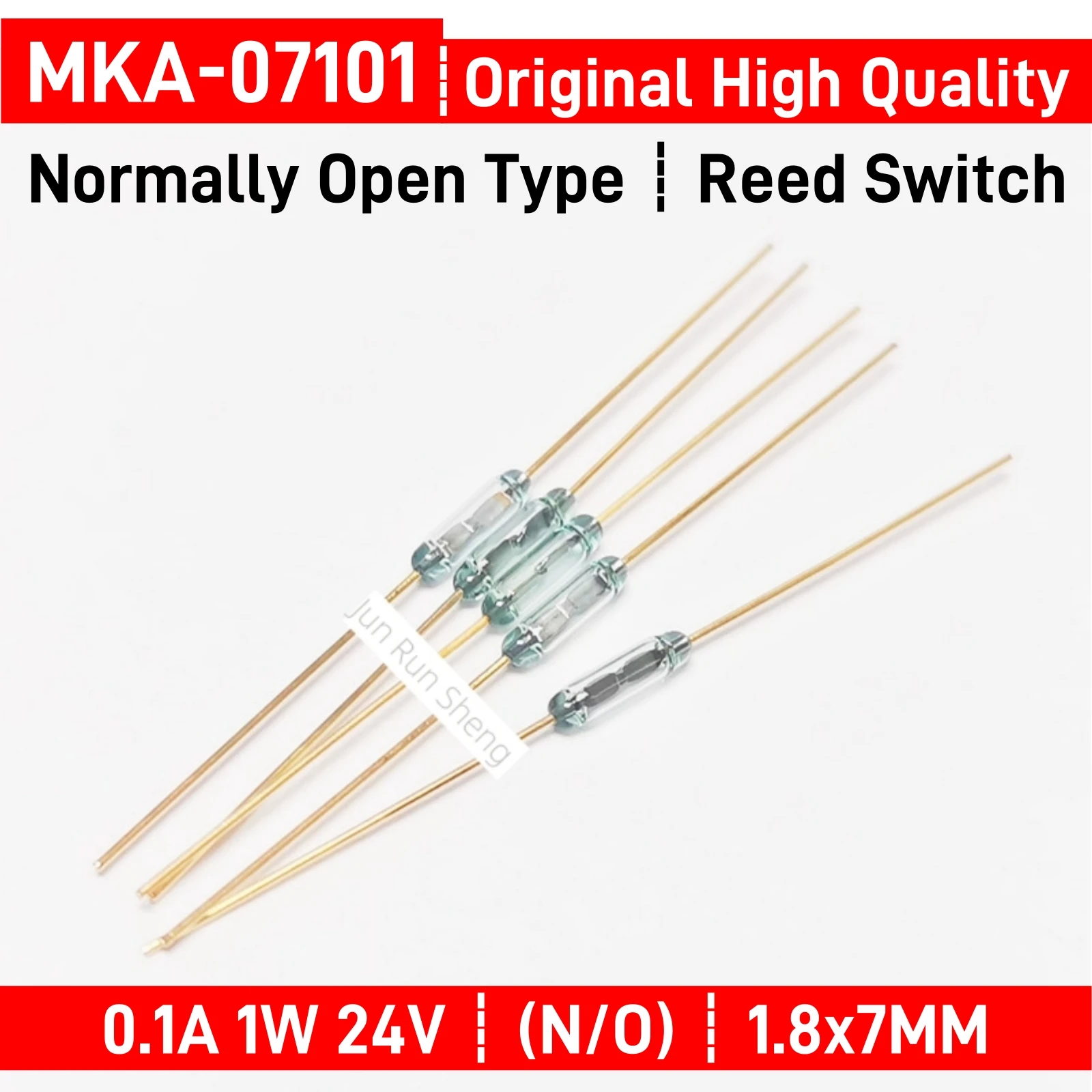 50PCS Original MKA-07101 Magnetic Control Reed Switch MKA07101 Normally Open 1.8*7MM 0.1A 24V Magnetic Contact Induction Sensor