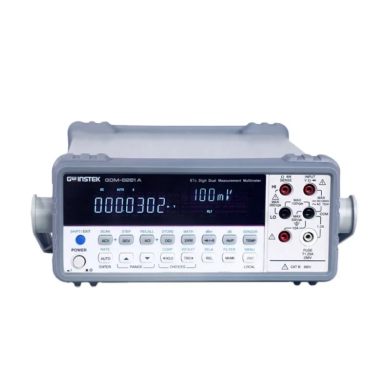 

Dual display high precision 1,200,000 counts 6 1/2 digit Digital Benchtop Multimeter GDINSTEK GDM8261A with RS232 and USB