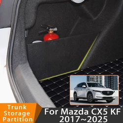 Auto Accessories For Mazda CX5 KF 2017~2025 2018 Car Upgrade Organizer Trunk Side Partition Trunk Interior Storage Box Parts
