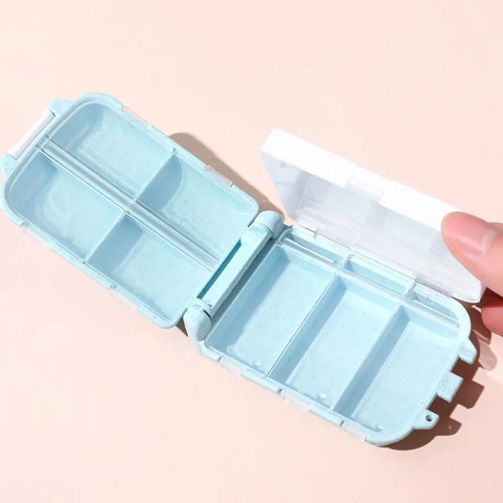 Caja de almacenamiento de pastillas de viaje con nombre personalizado, pastillero pequeño portátil de 7 rejillas para farmacia, caja de medicina