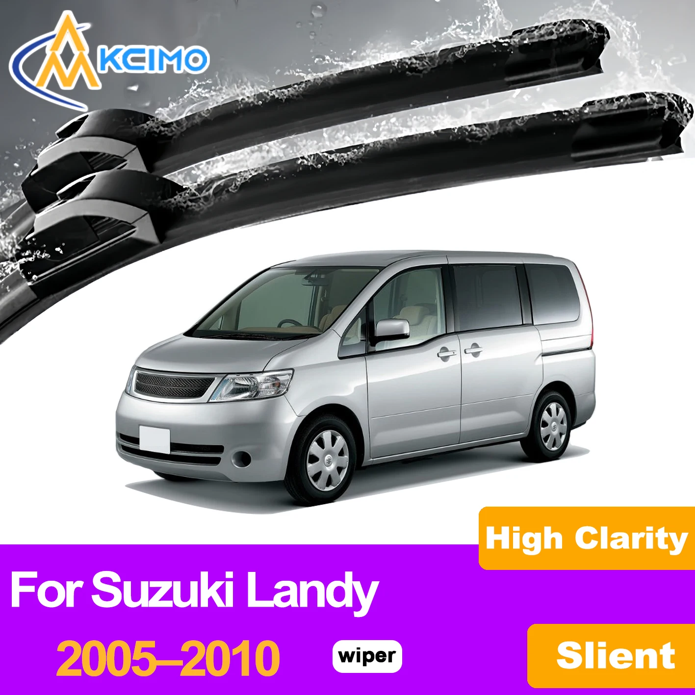 

KCIMO 2PCS Front Windshield Wiper Blades For Suzuki Landy 2005–2010 Aerodynamic Design Reduce Wind Lift at High Speed