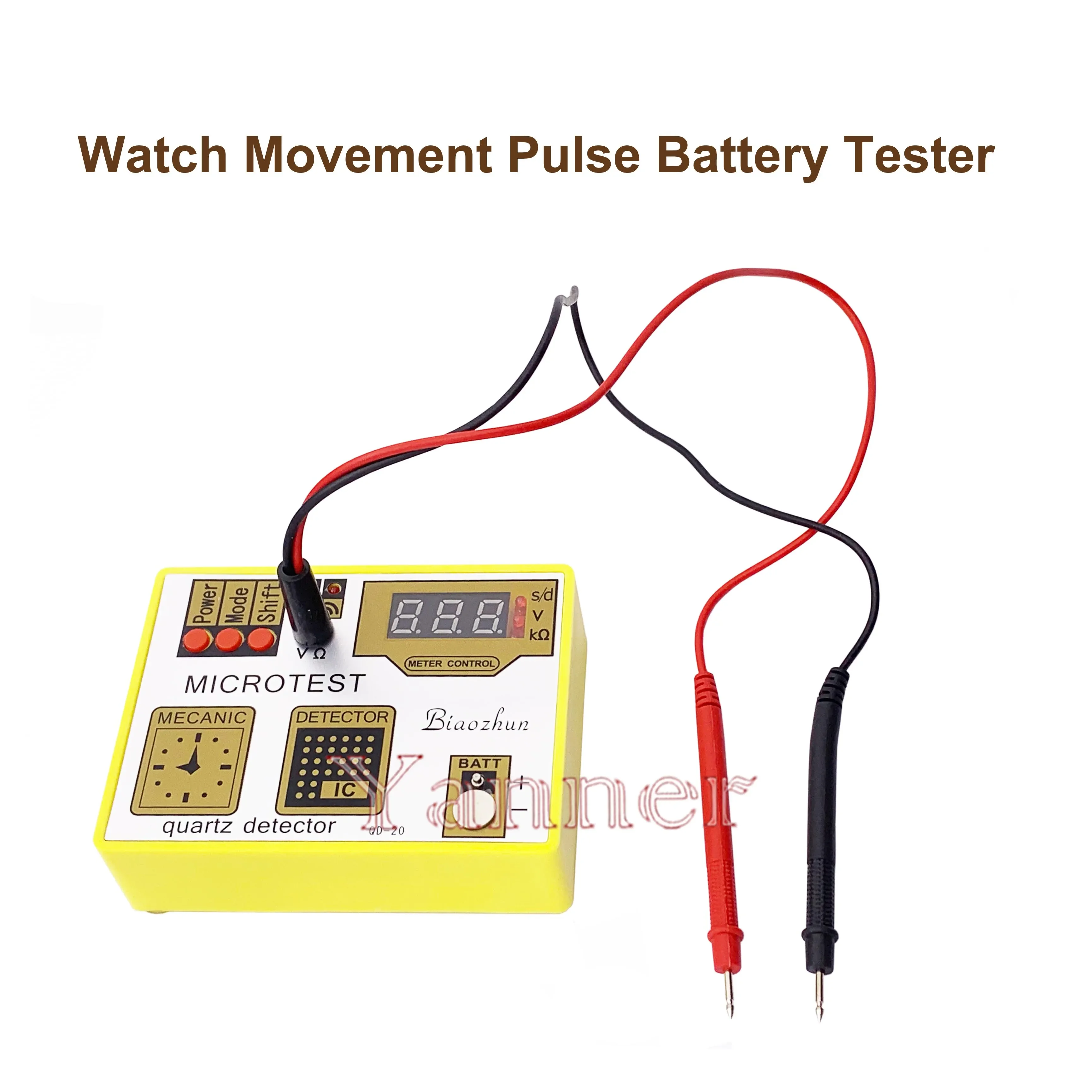 QD-20 Quartz Watch Tester, Pulse and Battery Testing Device for Watch Movement Maintenance