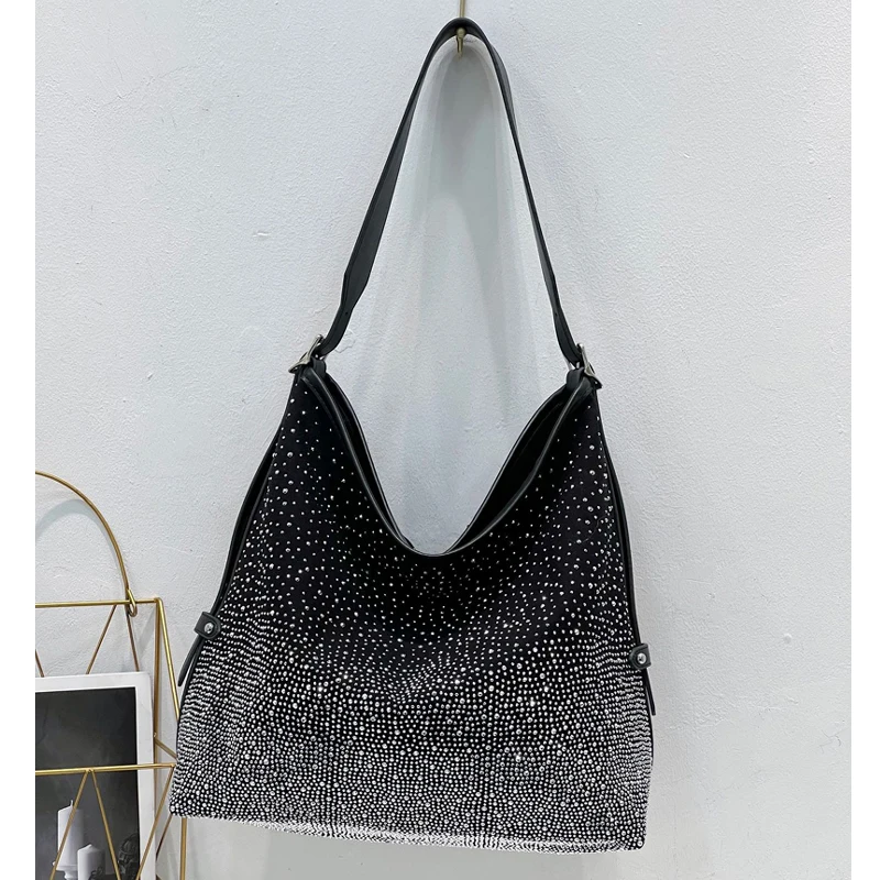 

Star Silver Stamping Gradual Change Rhinestone Bag Female New Luxury Diamond Set One Shoulder Crossbody Versatile Tote Bag