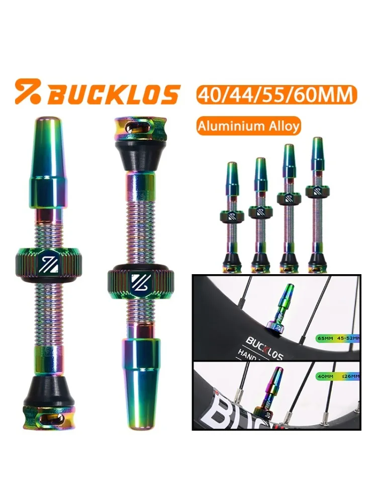 AliExpress BUCKLOS MTB Tubeless Presta Valve 40/44/55/60mm Bicycle Valves Aluminum Alloy Bicycle Tubeless Presta Valve Bicycle Accessories