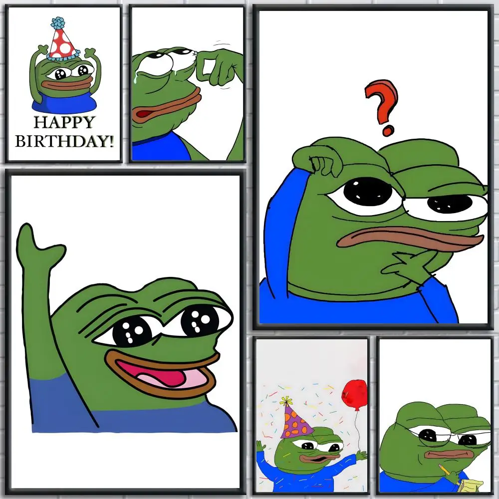 

Sad Frog P-Pepe Poster Trendy And Easy-to-Apply Wall Art Stickers For Home Decor And Dorm Room Walls