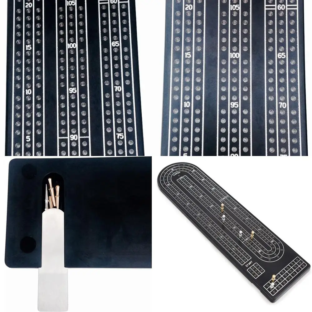 

Durable Aluminum Cribbage Board with Engraved Precision and Anodized Finish by Gapple, Metal Pegs, Tariff-Free