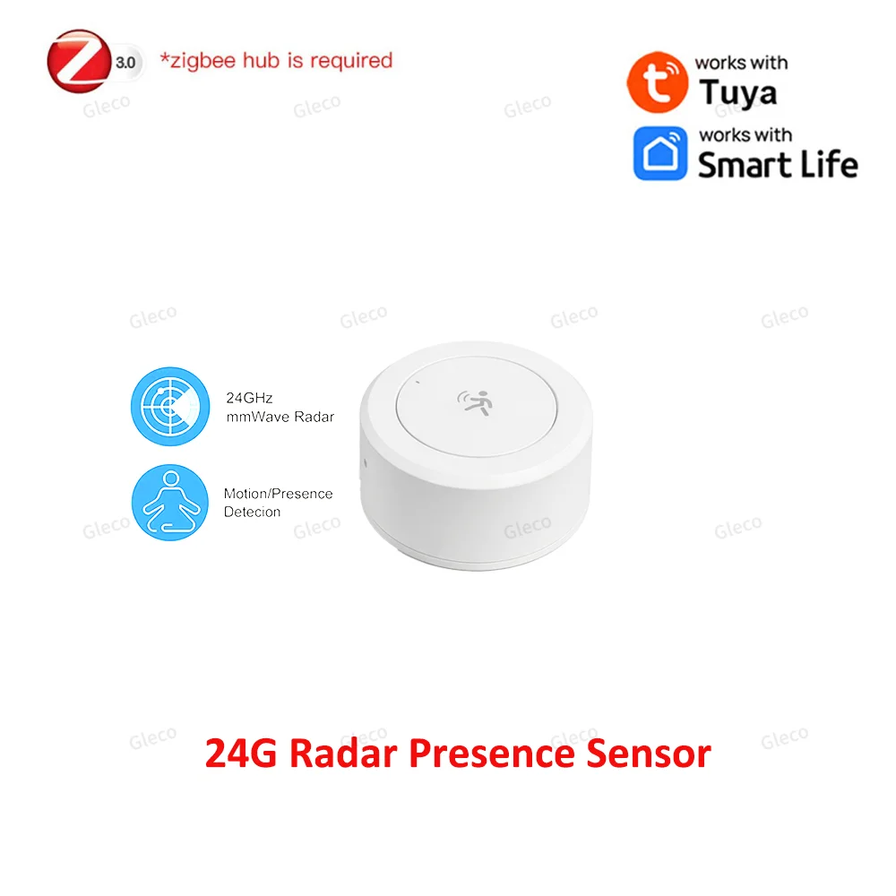 Zigbee 24G Mmwave Radar Aanwezigheidssensor Menselijke detector Bewegings-/statische detectie voor Tuya Z2M Smart Home Security Automation Alarm