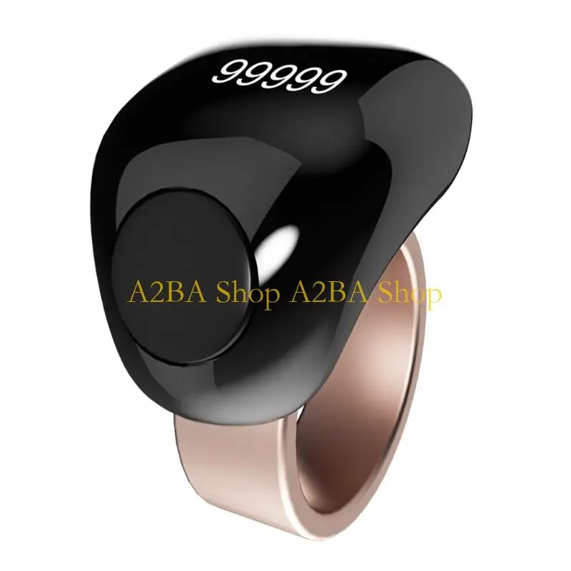 A2BA Ti Alloy Prayer Counter Removable Rings Holder IP67 Waterproof Design Tasbih Counter for Multiple Scenario Use