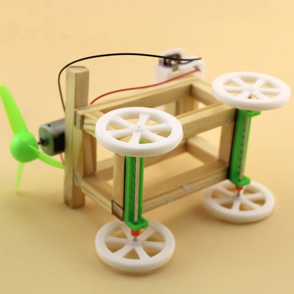 

Mini Wind Powered Car Kit Diy Wooden Assemble For Kids Educational Science Experiment Teaching Gadget Improve Hands-On Skills