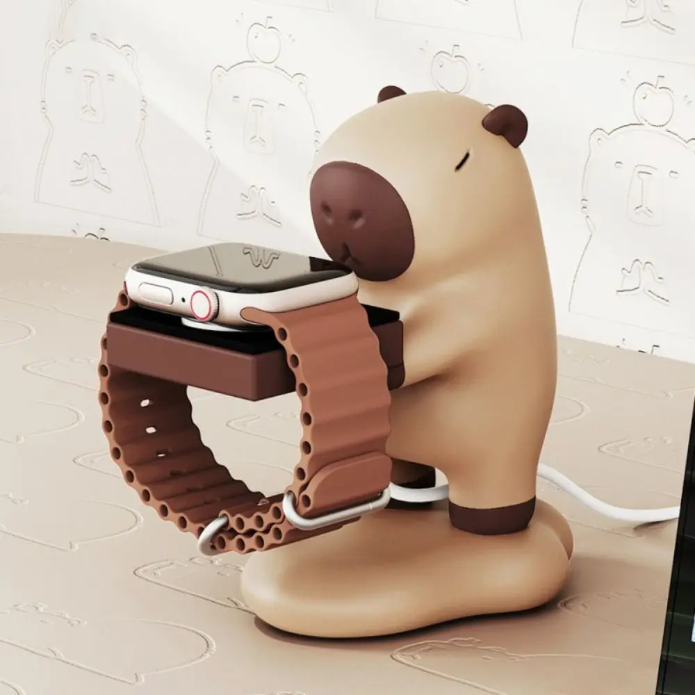 

Подставка для зарядки часов Capybara Kawaii, милый дизайн, зарядная док-станция, многофункциональный противоскользящий зарядный кронштейн для Apple Watch