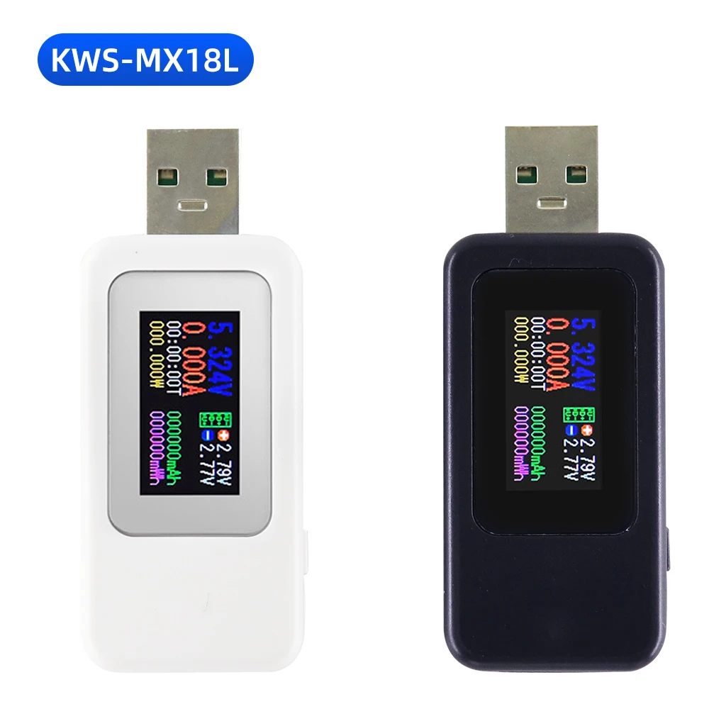 10 in 1 DC Type-C USB Tester Current 4-30V Voltage Meter Timing Ammeter Digital Monitor Cut-off Power Indicator Bank Charger