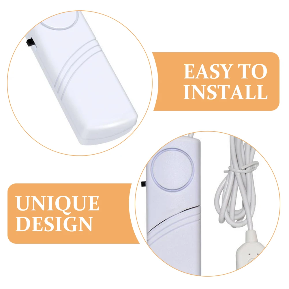 

Water Level Alarms High Volume Leak for Home Pool Fish Tank White Plastic Easy Installation Sensor Alarm