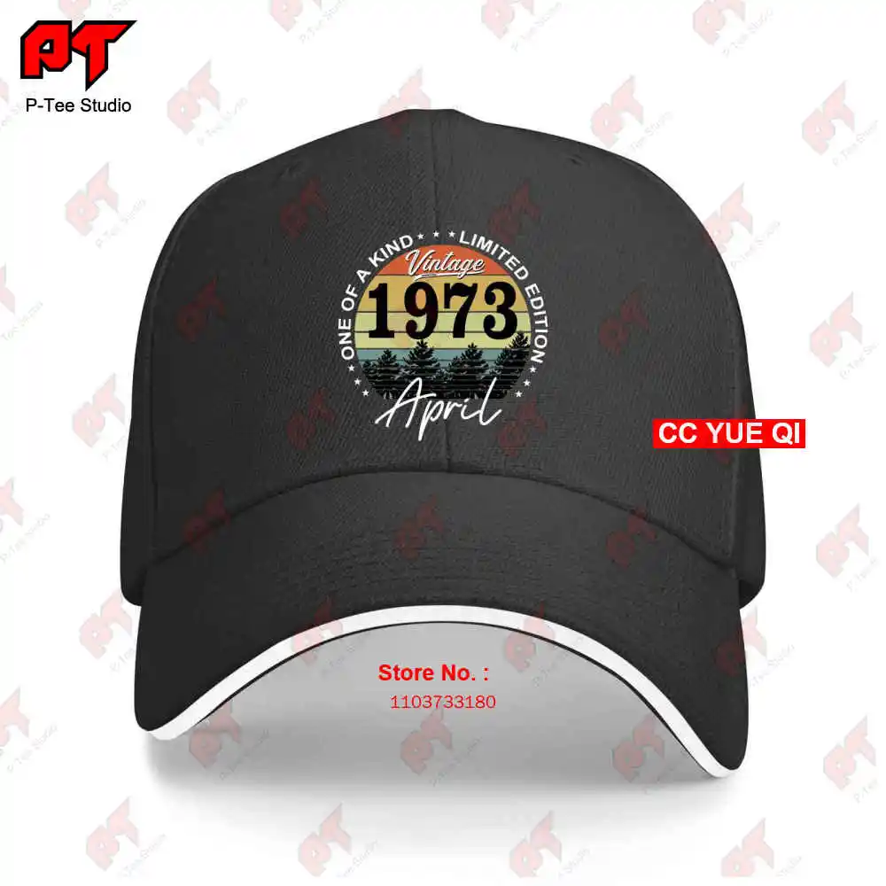 Gorras de béisbol para cumpleaños, gorra de camión, D1W4, abril de 1973