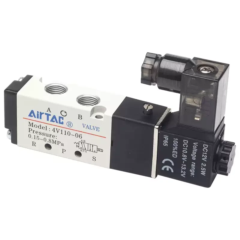 Original Genuine AIRTAC 4V Series 5/2 Way Solenoid Valve 4V210-08 4V310-10 12V 24V 110V 220V Air Pneumatic Electric Valve