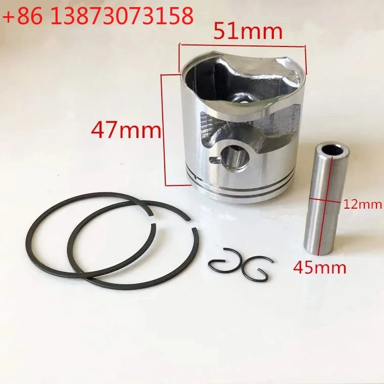 

EB8500 Piston kit with bearing 51mm for Maruyama HUS. 578 580 Zenoah Redmax EBZ8500 ucagnh 8500 blower Cylinder Piston ring part