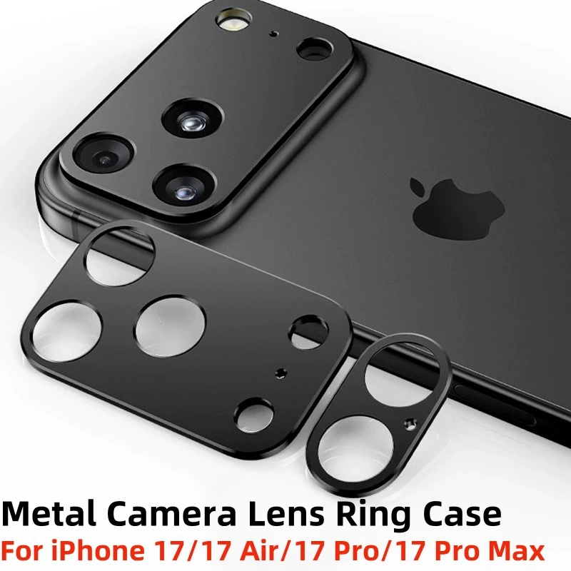 Metal Camera Lens Protector For iPhone 17 Pro Max Aluminum Camera Lens Ring Case for iPhone17Air 16 15 14 12 13 Protect Lens Cap