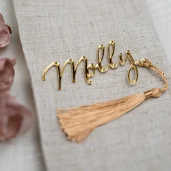 10pcs Personalized Acrylic Wedding Party Place Name Card Guest Seating Table Place Name Mirror Name Tag Wedding Favor Party Gift