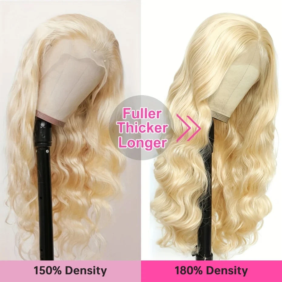 Transparent Lace Front Wig 613 Blonde Body Wave13x4 13x6 360 Lace Frontal Wigs 180 200 220 Density Brazilian Human Hair Wig Pre Plucked Brazilian Remy Hair Wigs