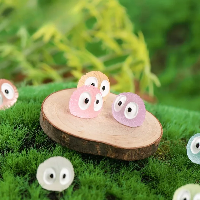 Luminous Briquettes Elfs Black Ball Sprite Duck Figurine Home Decor Glowing Miniature Fairy Garden Decoration Accessories