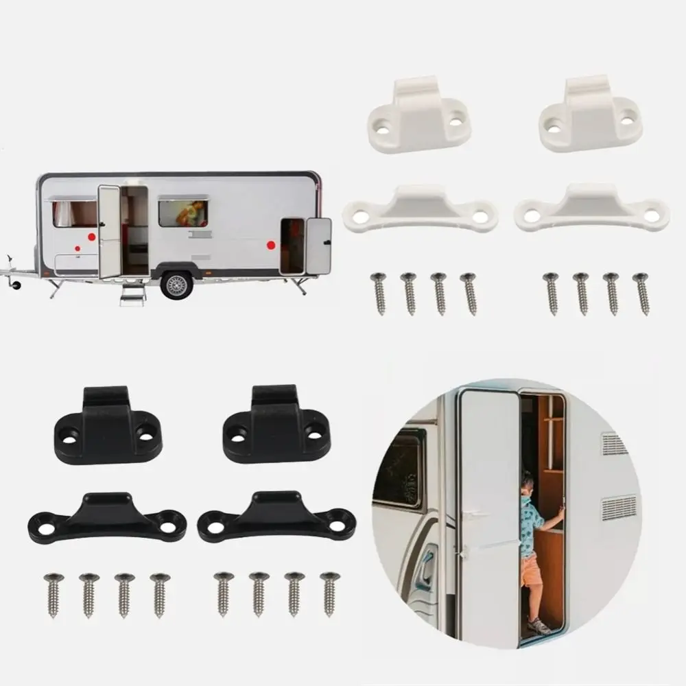 

Main Doors Heavy Duty RV Door Retainer Kit Resile Nylon T Shape Door Stopper White Plastic Anti-Slip Push Catch Holder RV