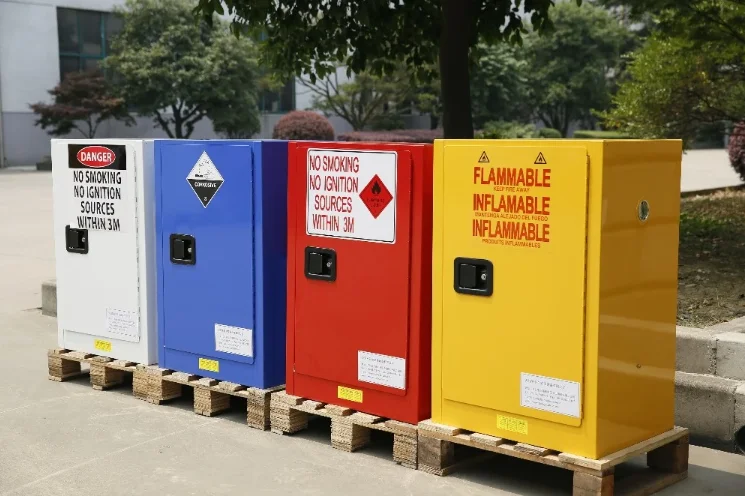 Gabinete de almacenamiento combustible de seguridad de material químico líquido inflamable ignífugo de laboratorio industrial/