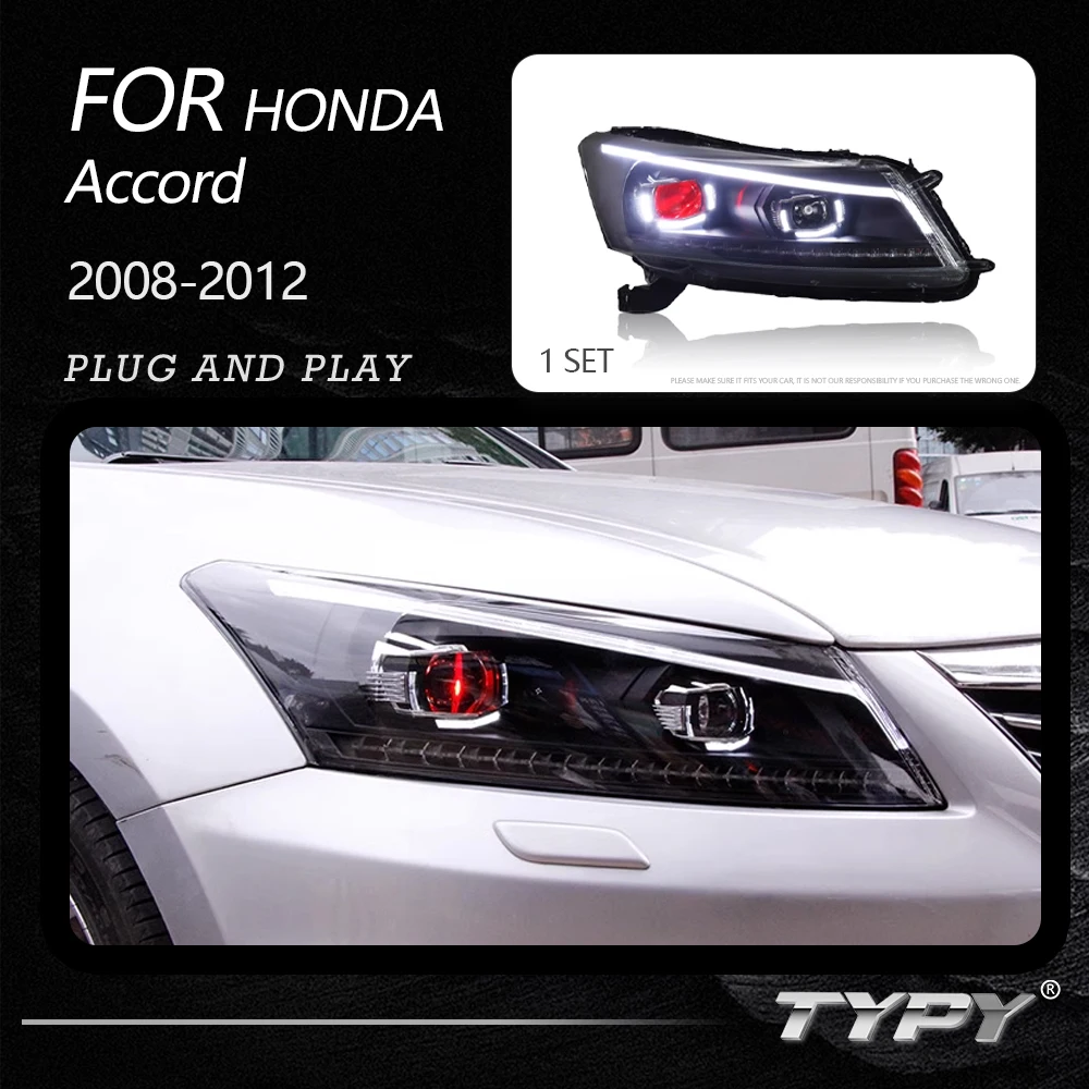 

TYPY Car Headlights For Honda Accord 2008-2012 LED Car Lamps Daytime Running Lights Dynamic Turn Signals Car Accessories