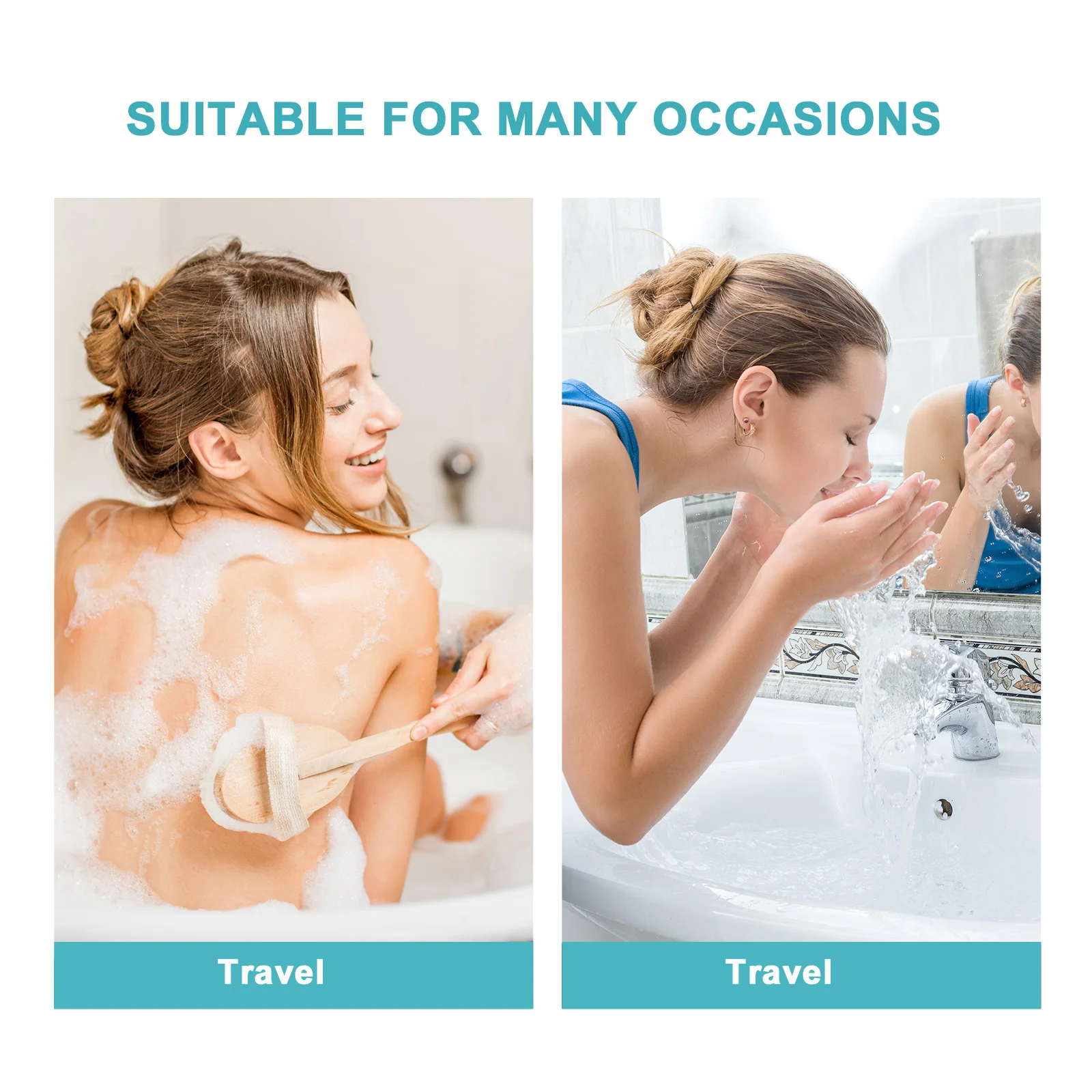 

3pcs Solid Color Shower Waterproof Reusable Bathing Caps Double Layer Hair Protective Caps Elastic Thicken Bath Cap