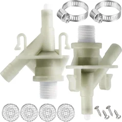 2Pcs Plastic Water Valve Kit Durable Toilet Water Valve For Dometic 300 310 320 Series For Sealand Marine F300/F310 385311641