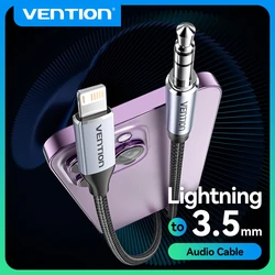 Vention Adapter for iPhone DAC Lightning male to 3.5mm Headphone male Adapter Audio Cable for iPhone 14 13 12 Pro max Aux Cables