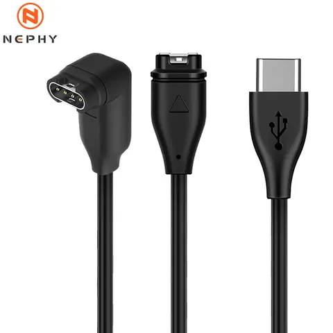 USB Type A/C Magnetic Charger Cable For Garmin Fenix 5 5S 5X Plus 6 6S 6X Pro 7 7S 7X Forerunner 45 55 165 255 945 965 245 Music