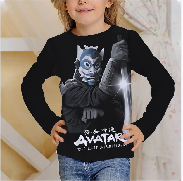 Long T Shirts Anime Avatar The Last Airbender 3D Print Kids T Shirt Fashion Casual Cartoons T-shirt Boy Girl Children\'s Clothes