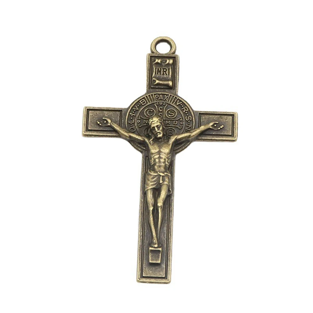 Diyalo 5 Teile/los Religiöser Exorzismus St. Benedikt Kruzifix Kreuz Anhänger Charms für DIY Rosenkranz Halskette Schmuck Machen Teile – Detail 7