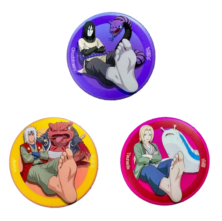 Cartoon Naruto Orochimaru Abzeichen Brosche Anstecknadel Jiraiya Tsunade Metall Rundes Abzeichen Sammlerstück Reversnadel Rucksack-Dekoration Geschenke für Fans – Detail 7