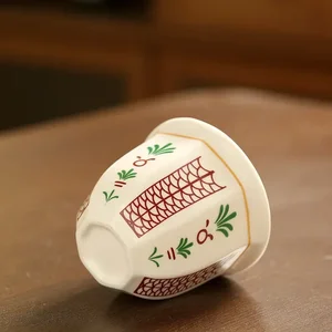 كوب إسبريسو سيراميك يدوي ، فناجين قهوة كابتشينو ، أكواب كابتشينو مصنوعة يدويا ، شاي ، 180 مل أفضل 12 فوبا من مبيعات أكواب الشاي التركي - رقم 4