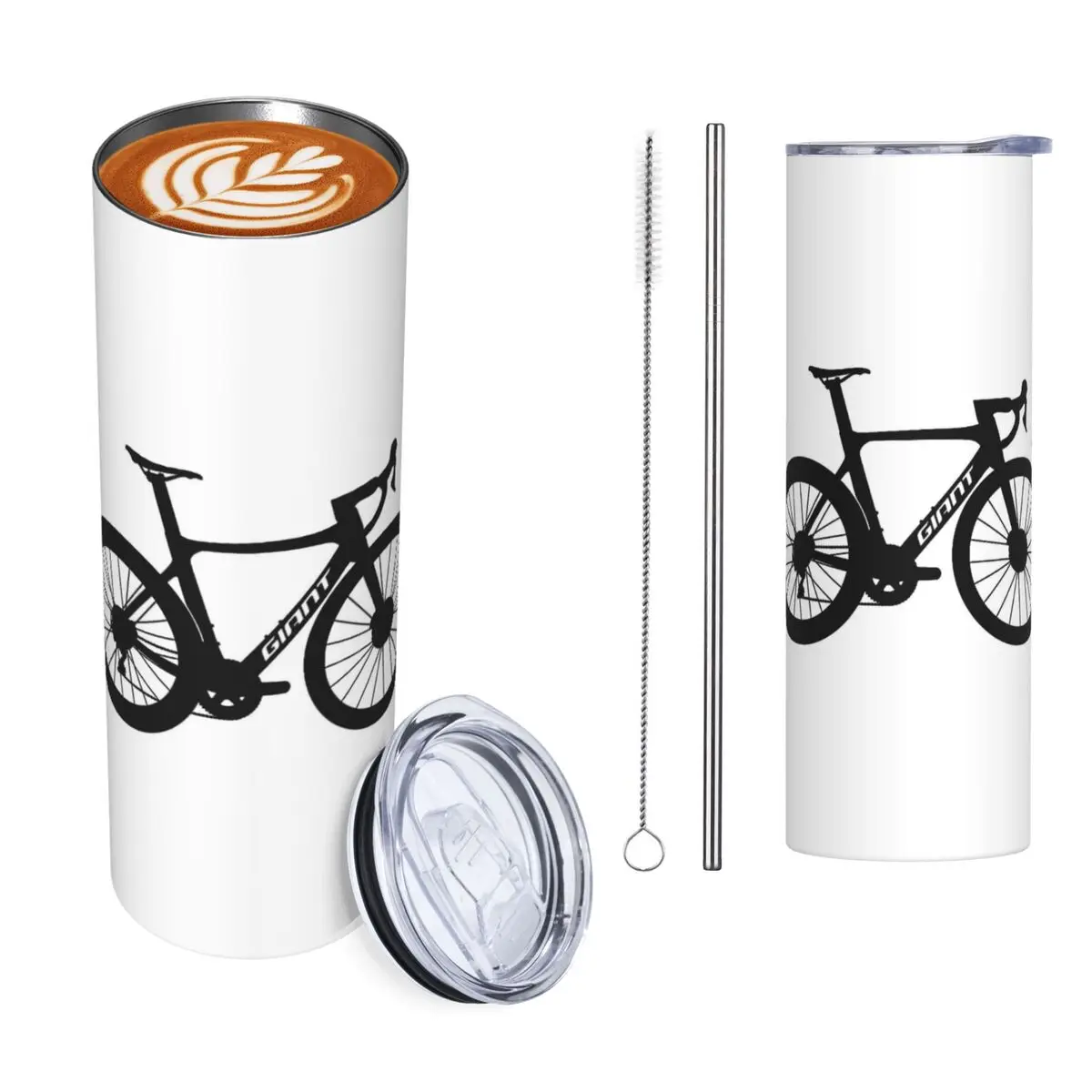 Giant Propel Road Bike Silhouette Stainless Steel Tumbler Vacuum Insulated Mug Thermal Cold Cups Straw With Lid 20oz