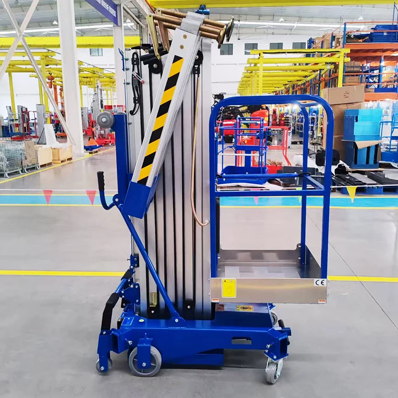 6m-12m Aluminum Aerial Work Platform air conditioner portable lifter One Man Truck Loading