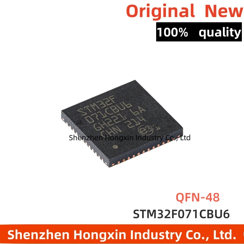

5 pieces STM32F071CBU6 STM32F071x Package QFN-48 Ultra High Speed 32-bit Microcontroller