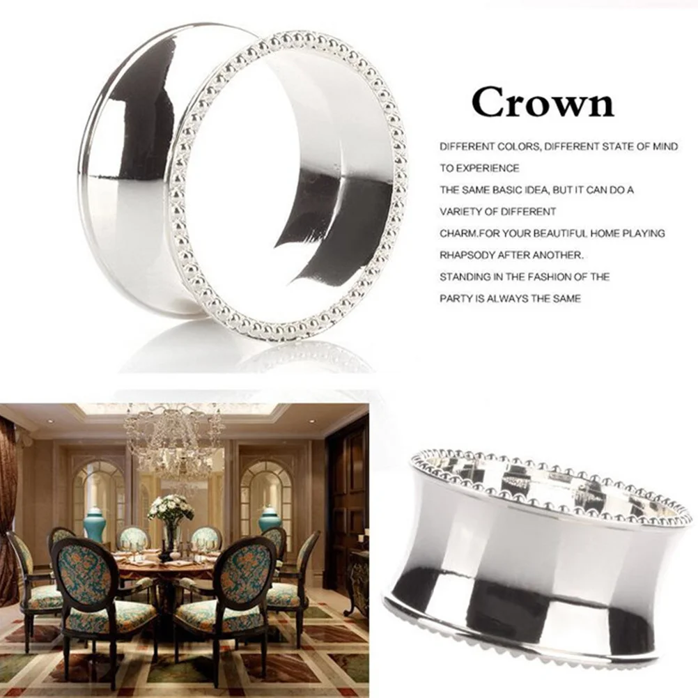 

Stainless Steel Napkin Rings Oval Metal Dinner Napkin Holder For Weddings Parties Daily Use Table Decor Kitchen Bar