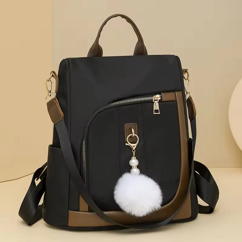 Women Backpack Large Capacity Ruchsack Black Purse School Handbag Waterproof Oxford Casual Travel Shoulder Female Bag