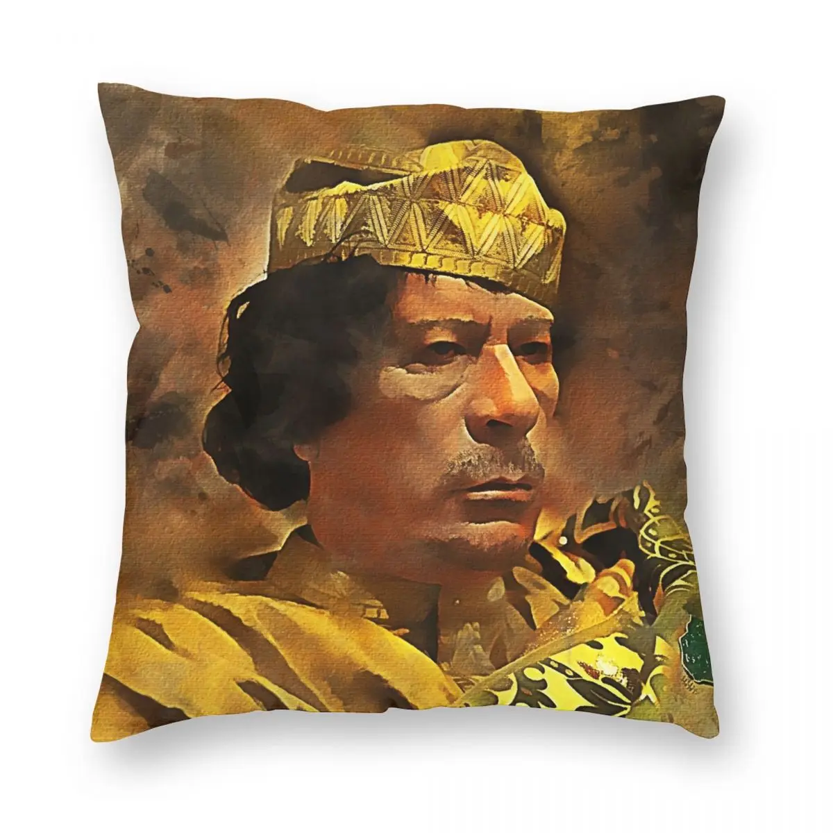 معمر القذافي المخدة البوليستر الكتان المخملية نمط البريدي ديكور كيس وسادة وسادة السيارة غطاء #5